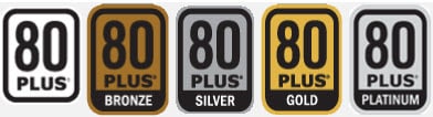 80 plus plus gold, silver, and bronze stickers.