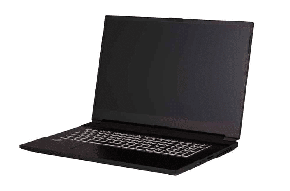 A laptop on a white background.