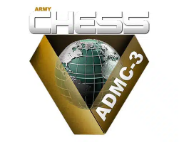 The logo for army chess admc 3, highlighting the importance of healthcare.