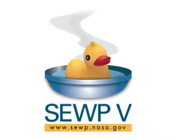 Healthcare sewp v logo with a rubber duck in a bowl.