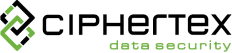 Logo of Ciphertex Data Security featuring interconnected geometric shapes in green and black, with the company name and the tagline "data security" below. Our new partners help enhance our commitment to safeguarding your information.