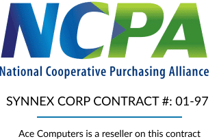 Logo for the National Cooperative Purchasing Alliance featuring contract number 01-97 with Synnex Corp. Ace Computers is a reseller, offering top-notch Office IT Solutions.